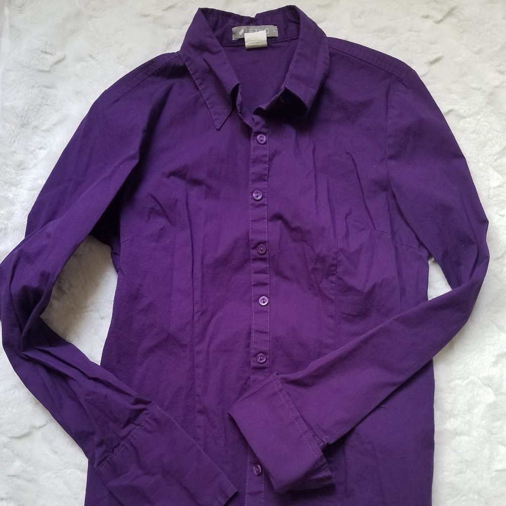 Purple button-up